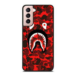BAPE SHARK FACE RED CAMO Samsung Galaxy S21 Case BAPE SHARK FACE RED CAMO Samsung Galaxy S21 Case