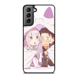 SUBARU AND EMILIA CHIBI Samsung Galaxy S21 Plus Case SUBARU AND EMILIA CHIBI Samsung Galaxy S21 Plus Case