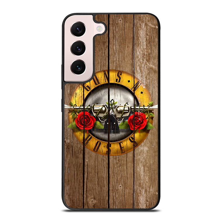 GUN AND ROSES LOGO WOODEN Samsung Galaxy S22 Plus Case