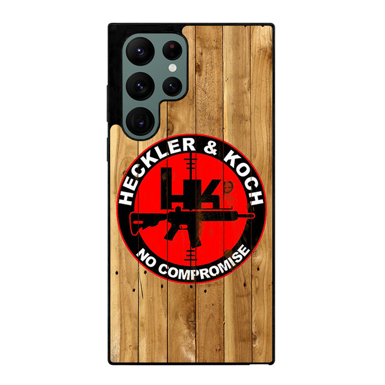 HECKLER AND KOCH LOGO WOODEN Samsung Galaxy S22 Ultra Case