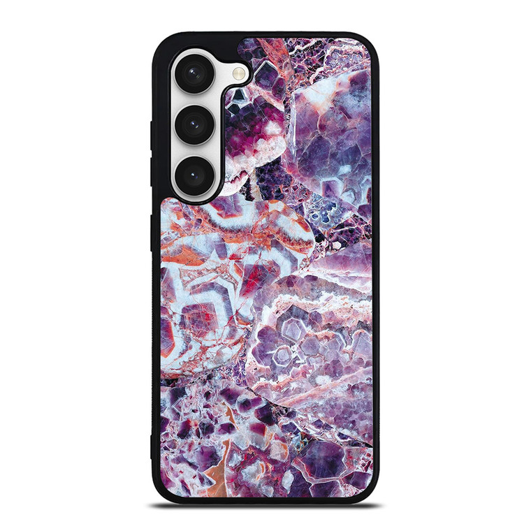 PURPLE CRYSTAL MARBLE PATTERN 2 Samsung Galaxy S23 Case