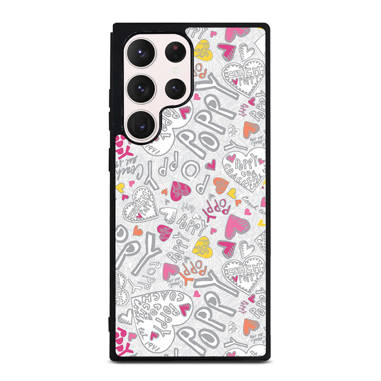 PINK COACH PATTERN LOGO Samsung Galaxy S23 Ultra Case