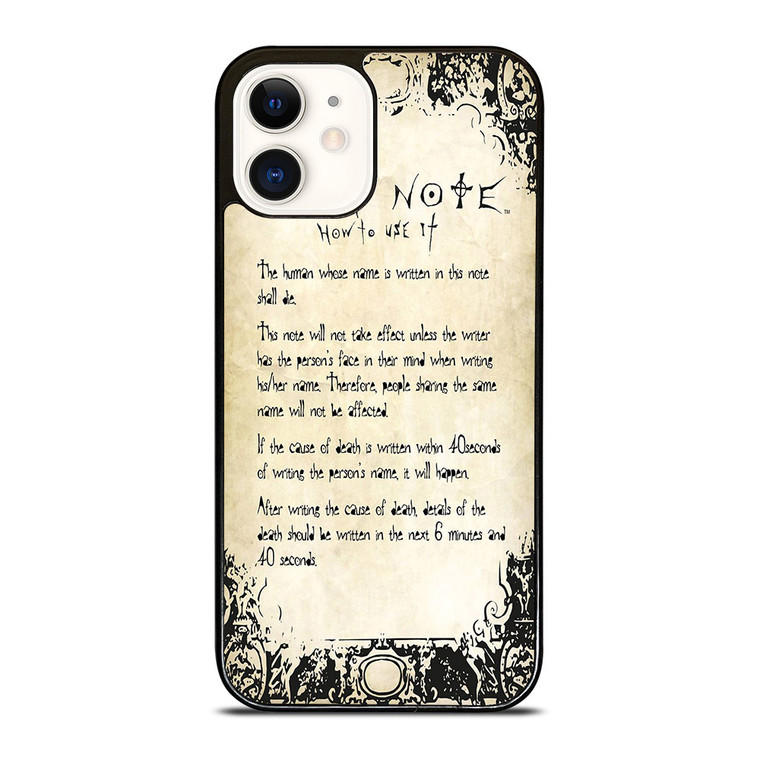 RULES OF THE DEATH NOTE 2 iPhone 12 Case