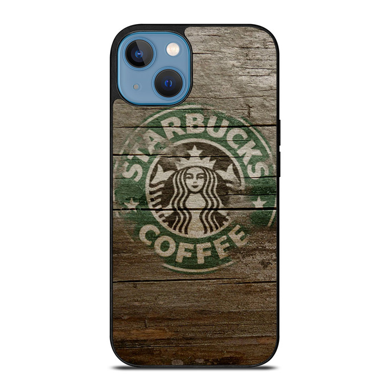 STARBUCKS COFFEE LOGO WOODEN iPhone 13 Case