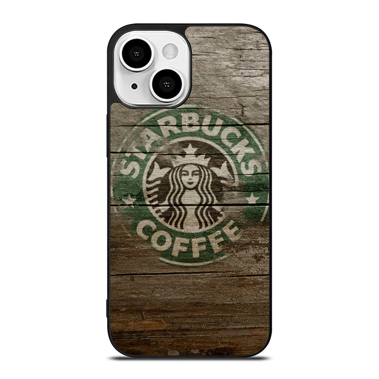 STARBUCKS COFFEE LOGO WOODEN iPhone 13 Mini Case