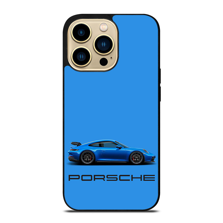 PORSCHE CAR BLUE iPhone 14 Pro Max Case