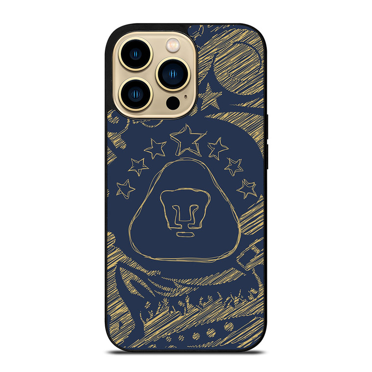 PUMAS UNAM ART LOGO iPhone 14 Pro Max Case PUMAS UNAM ART LOGO iPhone 14 Pro Max Case