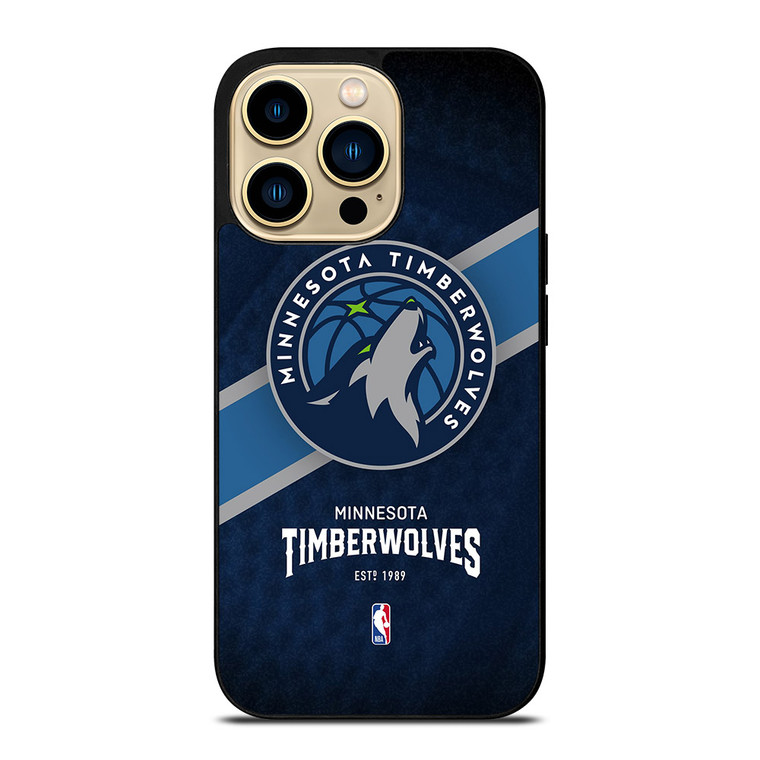 MINNESOTA TIMBERWOLVES LOGO 3 iPhone 14 Pro Max Case