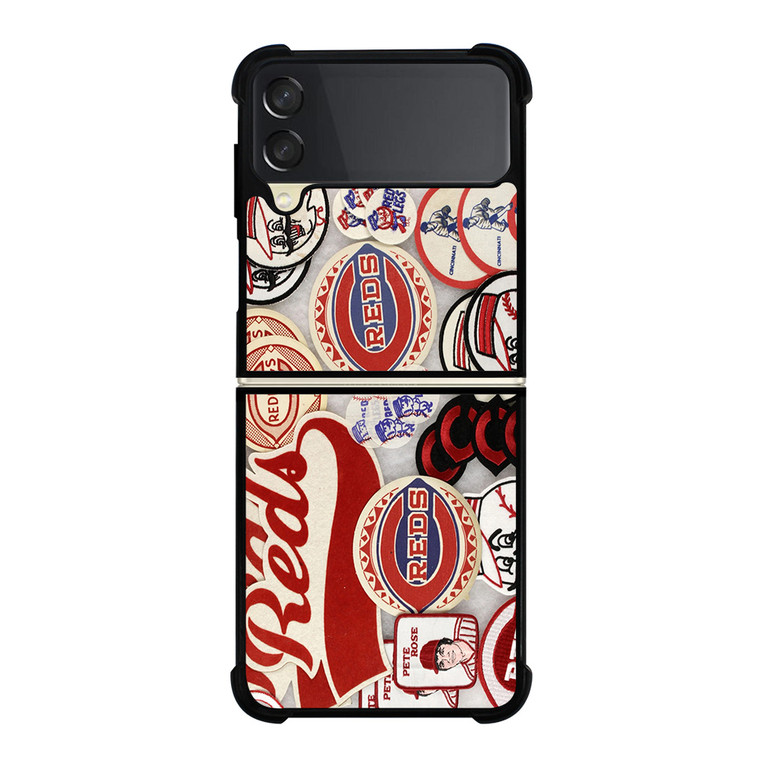 CINCINNATI REDS MLB LOGO 3 Samsung Z Flip 3 Case