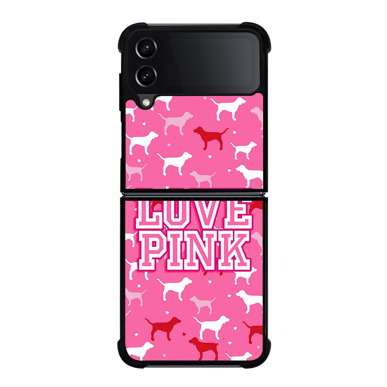 DOG PINK VICTORIA'S SECRET Samsung Z Flip 4 Case