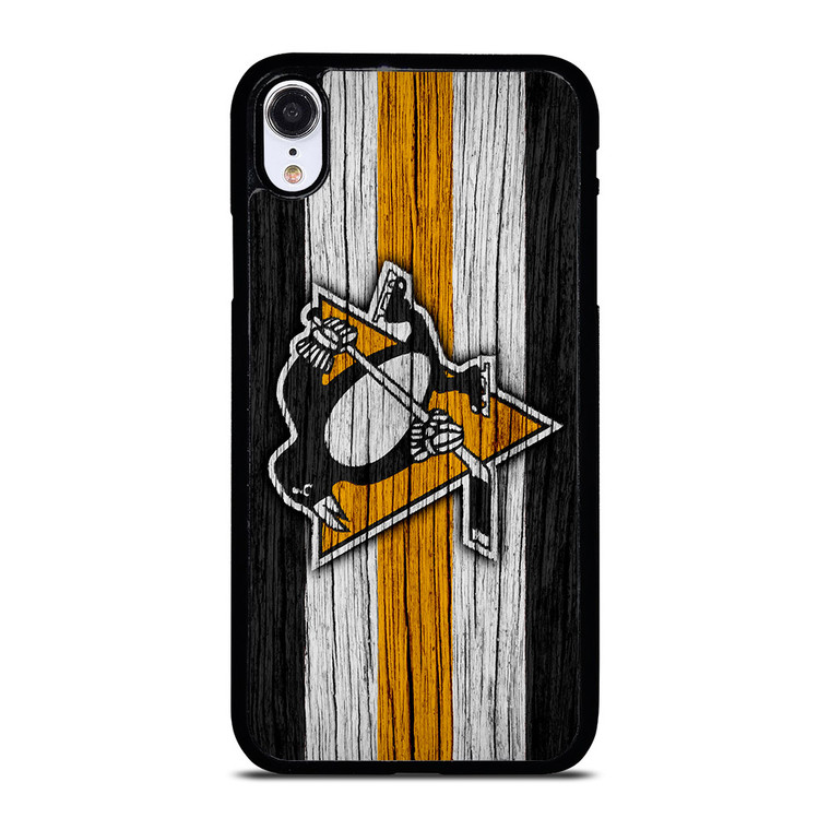 PITTSBURGH PENGUINS LOGO WOODEN iPhone XR Case