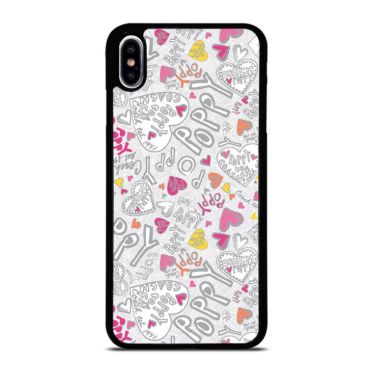 PINK COACH PATTERN LOGO iPhone XS Max Case