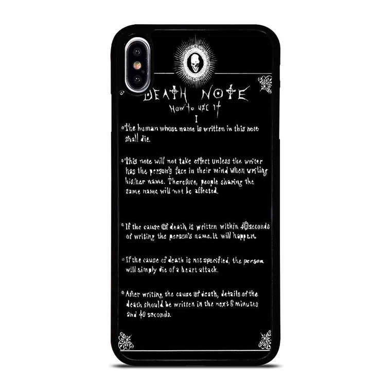 RULES OF THE DEATH NOTE iPhone XS Max Case