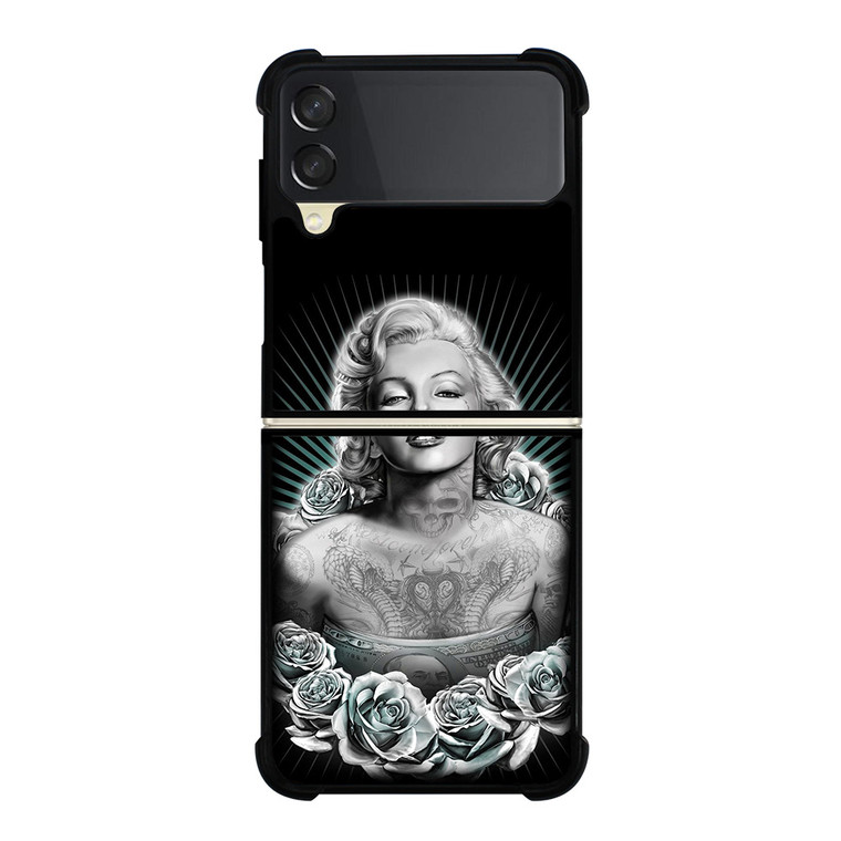 MARILYN MONROE WITH TATTOO Samsung Z Flip 3 Case