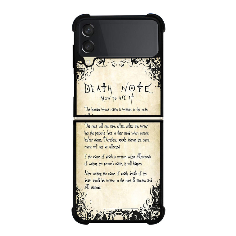RULES OF THE DEATH NOTE 2 Samsung Z Flip 3 Case