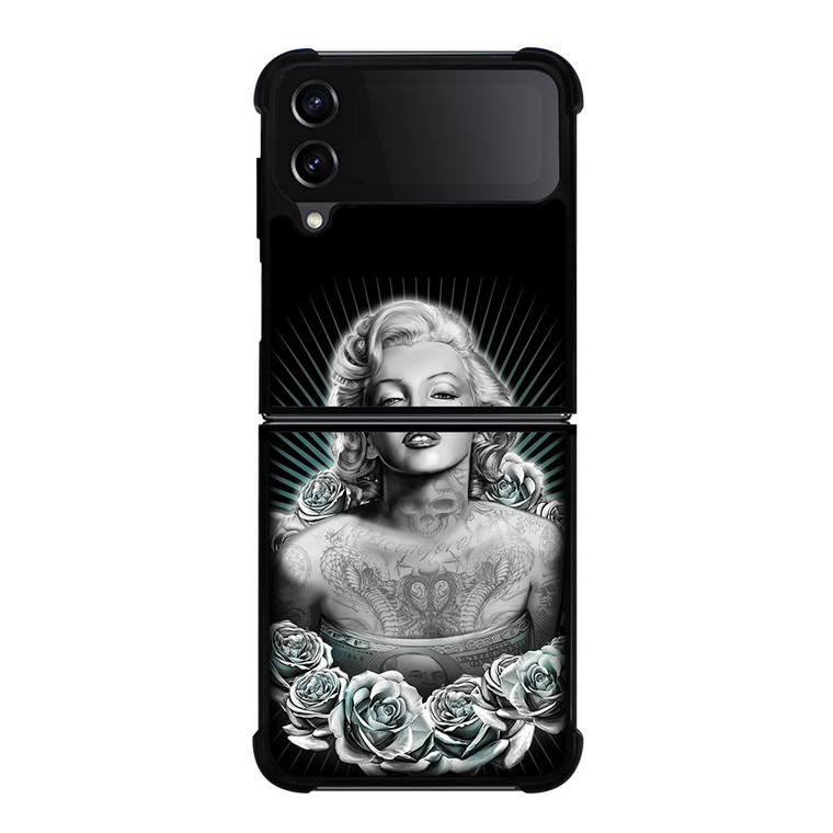 MARILYN MONROE WITH TATTOO Samsung Z Flip 4 Case