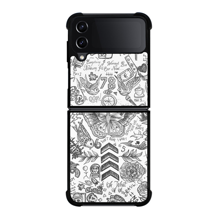 ONE DIRECTION TATTOOS Samsung Z Flip 4 Case