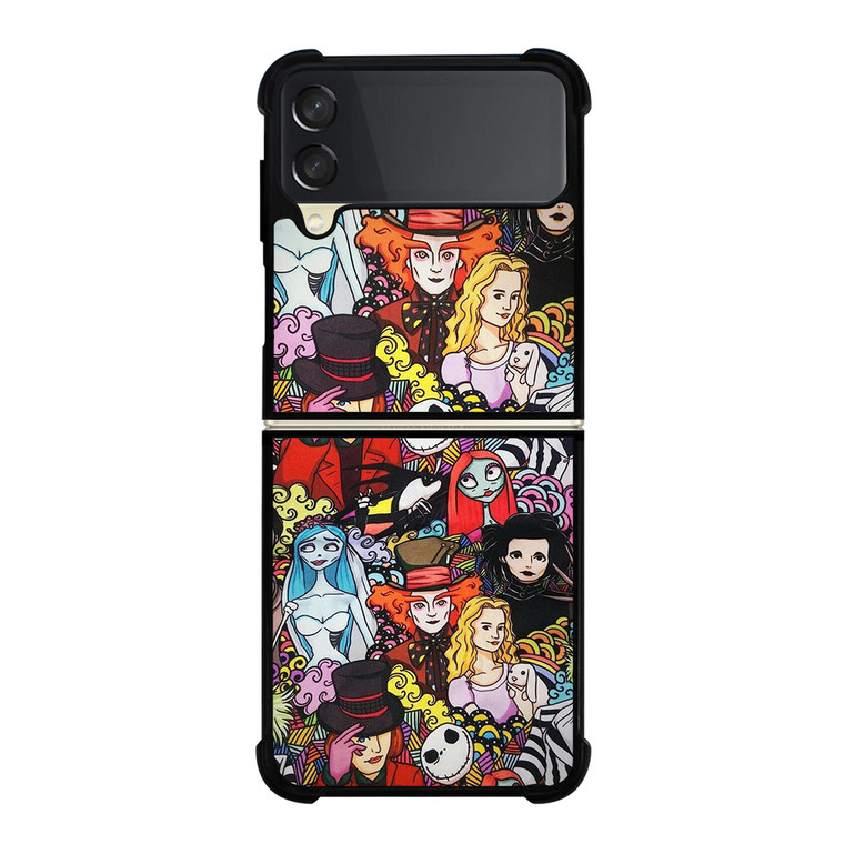 TIM BURTON CHARACTERS Samsung Z Flip 3 Case TIM BURTON CHARACTERS Samsung Z Flip 3 Case
