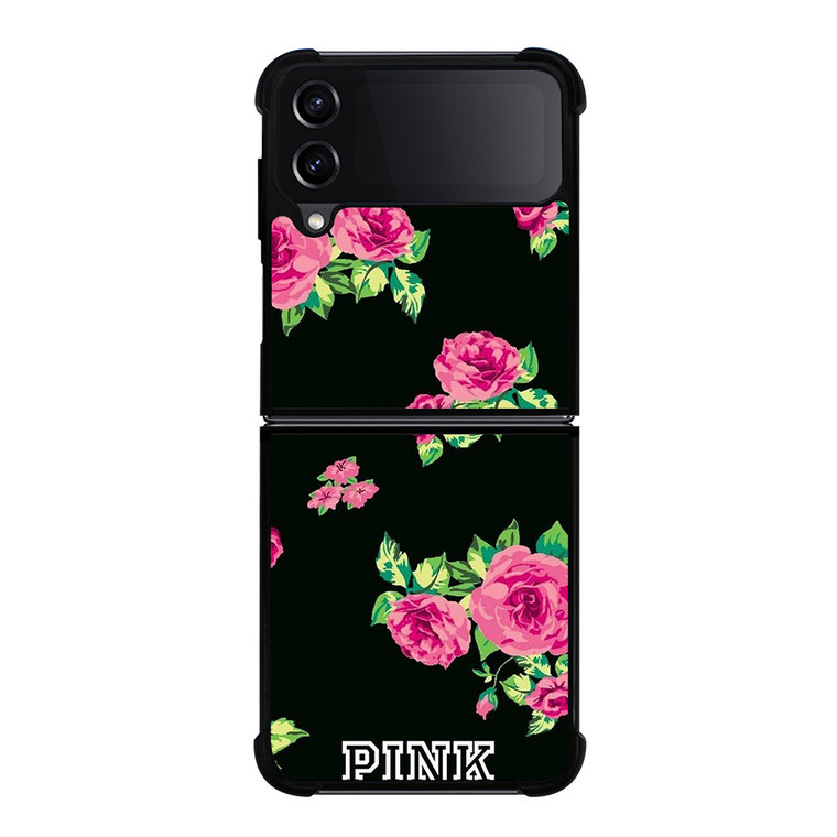 VICTORIA'S SECRET FLORAL PINK Samsung Z Flip 4 Case
