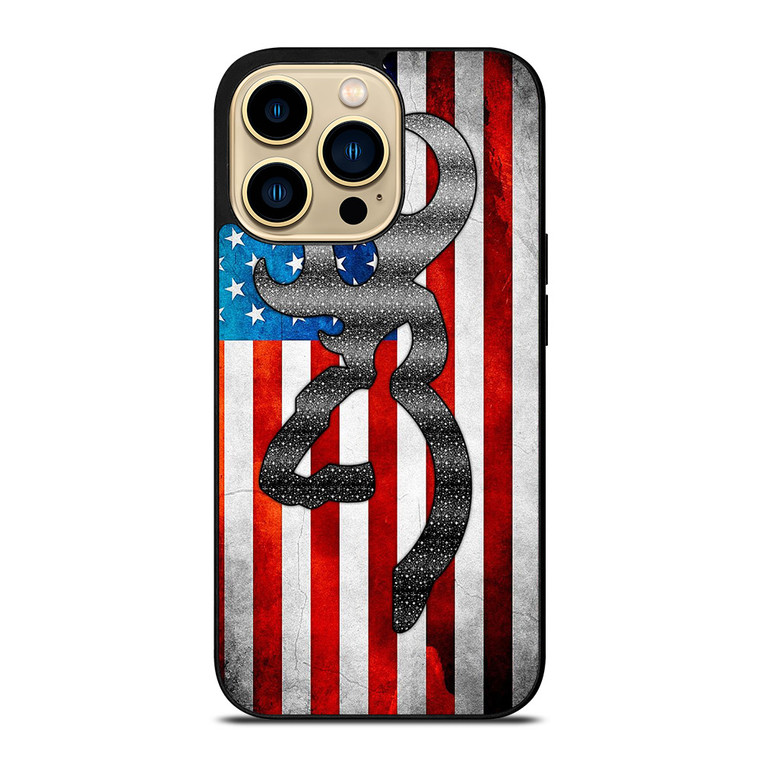 BROWNING AMERICAN FLAG iPhone 14 Pro Max Case