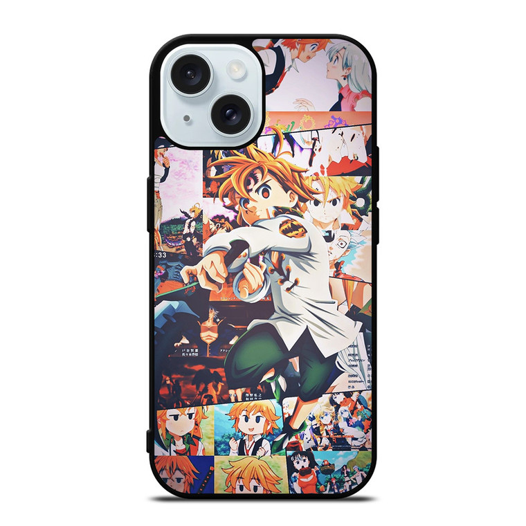 7 DEADLY SINS MELIODAS COLLAGE 2 iPhone 15 Case
