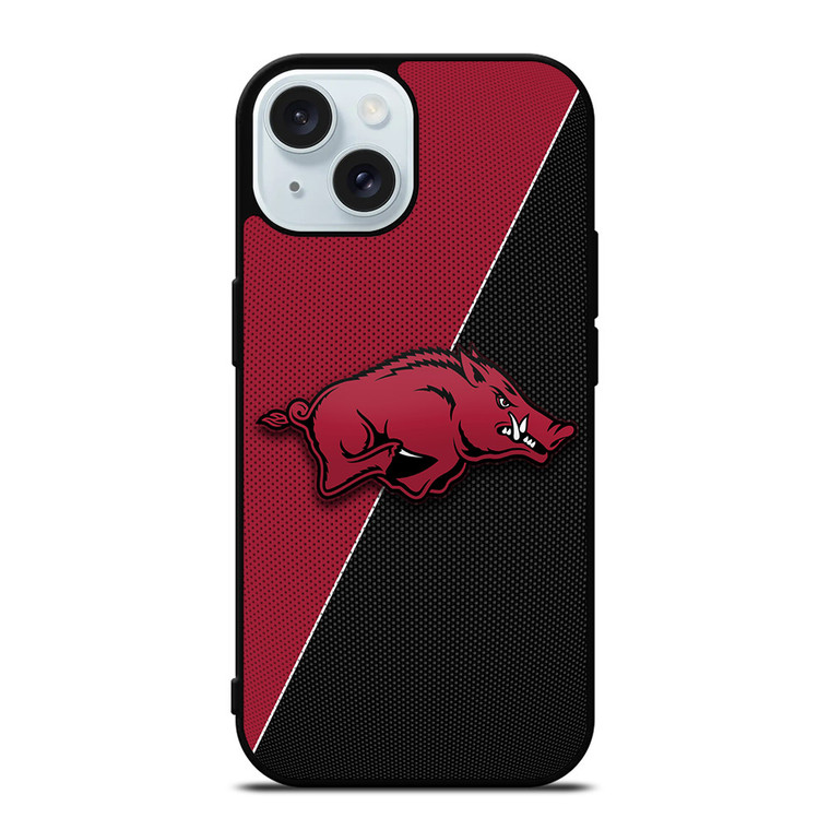 ARKANSAS RAZORBACKS LOGO 3 iPhone 15 Case