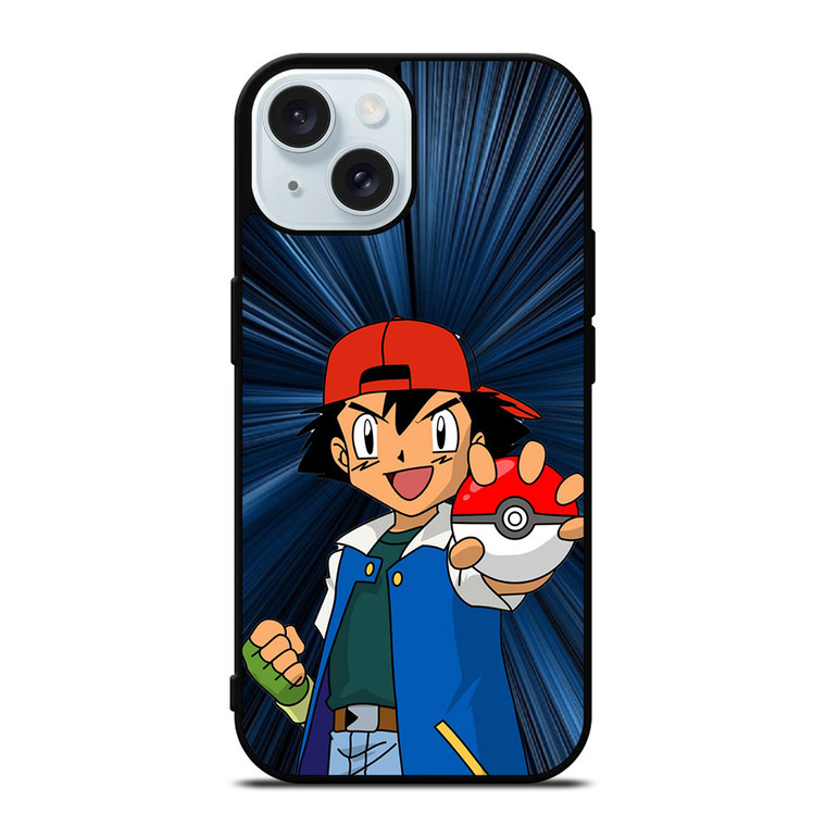 ASH KETCHUM POKEMON BALL iPhone 15 Case
