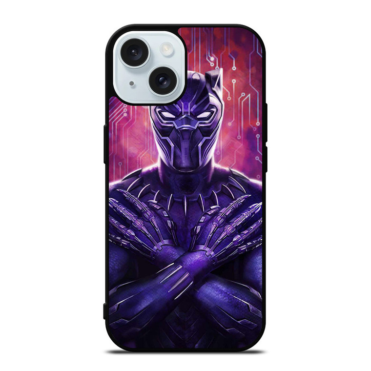 BLACK PANTHER MARVEL SUPERHERO 2 iPhone 15 Case