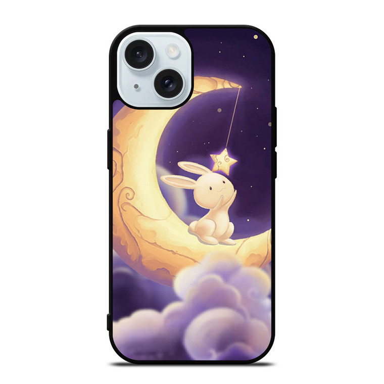 BUNNY IN THE MOON iPhone 15 Case BUNNY IN THE MOON iPhone 15 Case