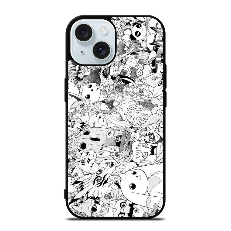 DIGIMON BLACK WHITE iPhone 15 Case