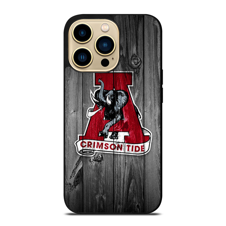 ALABAMA CRIMSON TIDE WOODEN iPhone 14 Pro Max Case