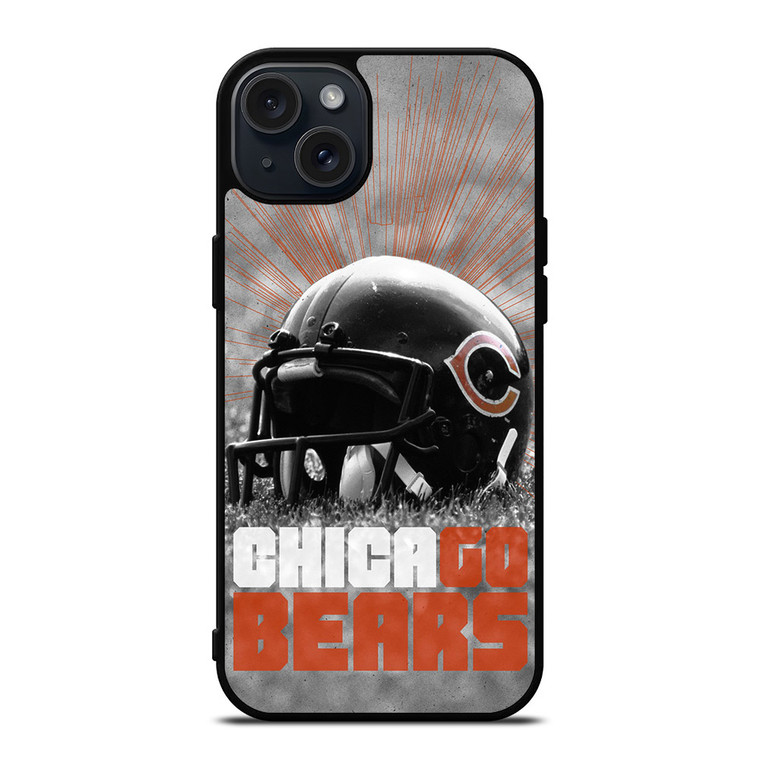 CHICAGO BEARS HELMET 2 iPhone 15 Plus Case