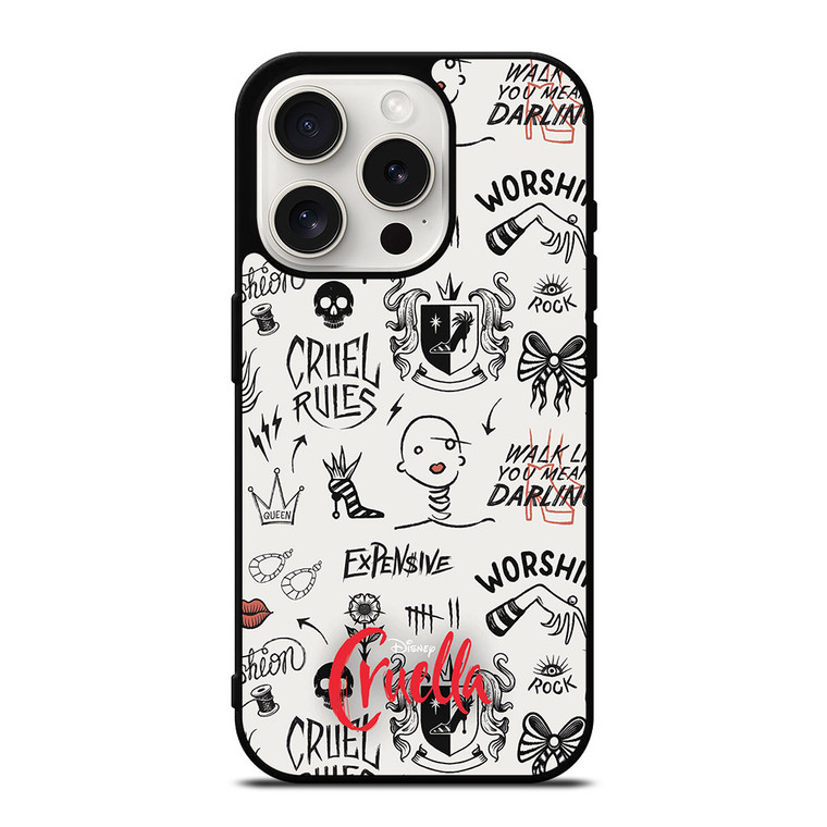CRUELLA DISNEY PATTERN iPhone 15 Pro Case