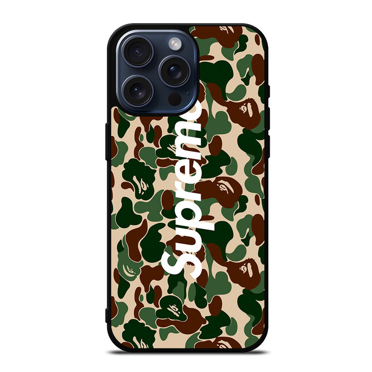 BAPE CAMO SUPREME iPhone 15 Pro Max Case