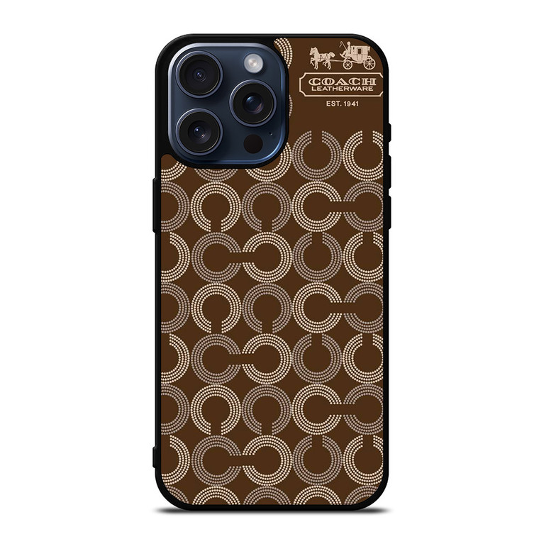 COACH PATTERN LOGO iPhone 15 Pro Max Case