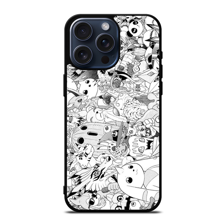DIGIMON BLACK WHITE iPhone 15 Pro Max Case