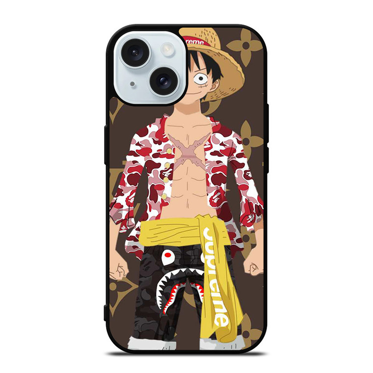 LUFFY ONE PIECE HYPEBEAST iPhone 15 Case