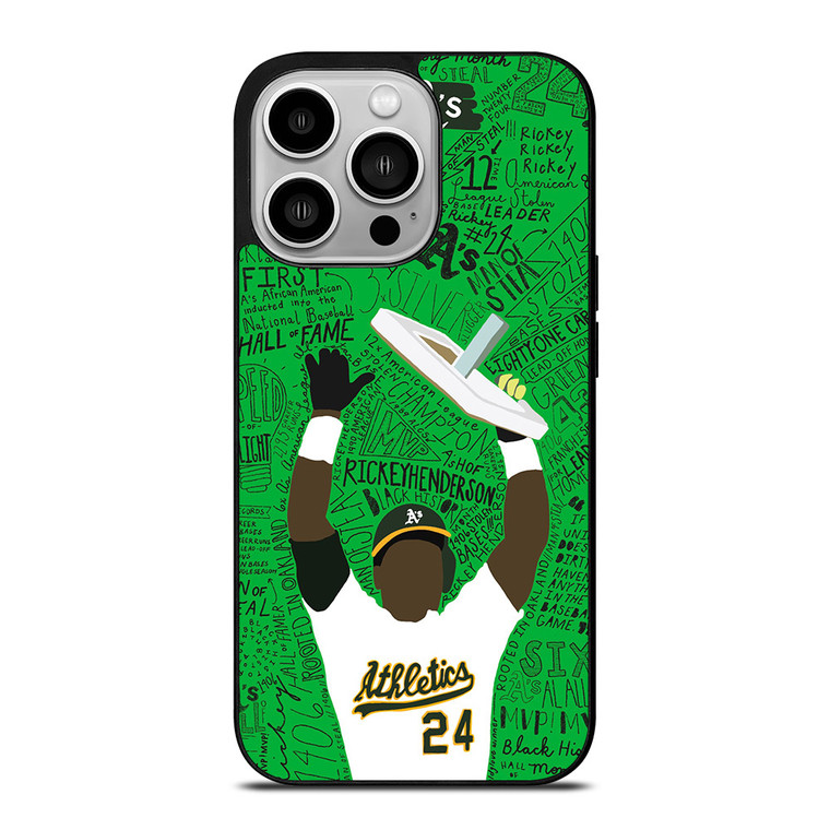 OAKLAND ATHLETICS RICKEY HENDERSON iPhone 14 Pro Case