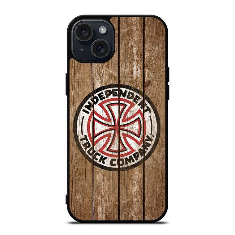 INDEPENDENT TRUCK LOGO WOODEN iPhone 15 Plus Case