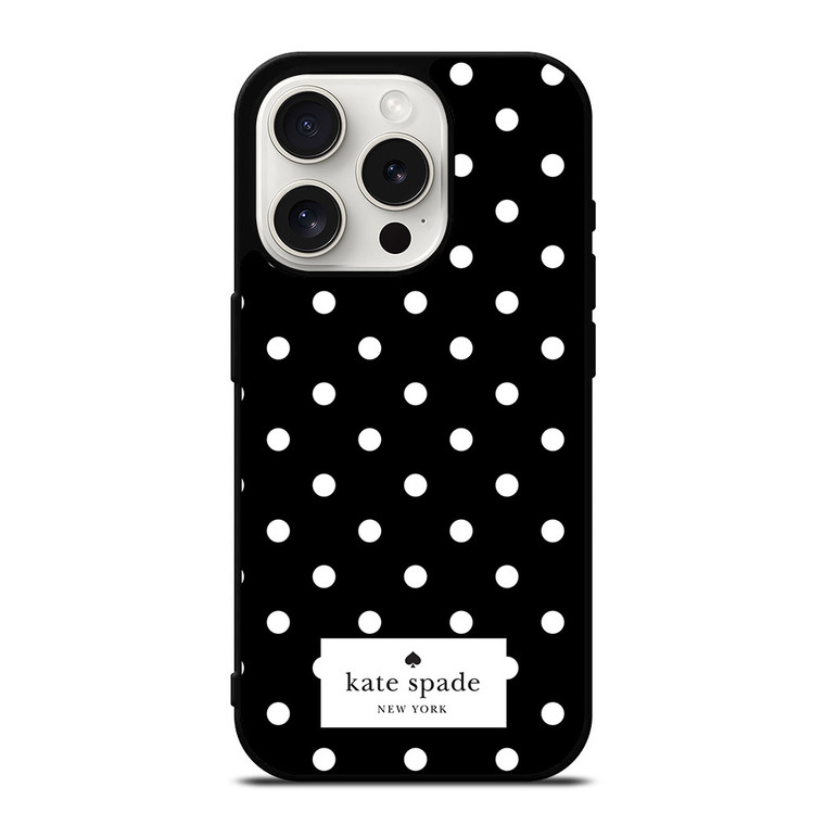 KATE SPADE POLKA BLACK iPhone 15 Pro Case