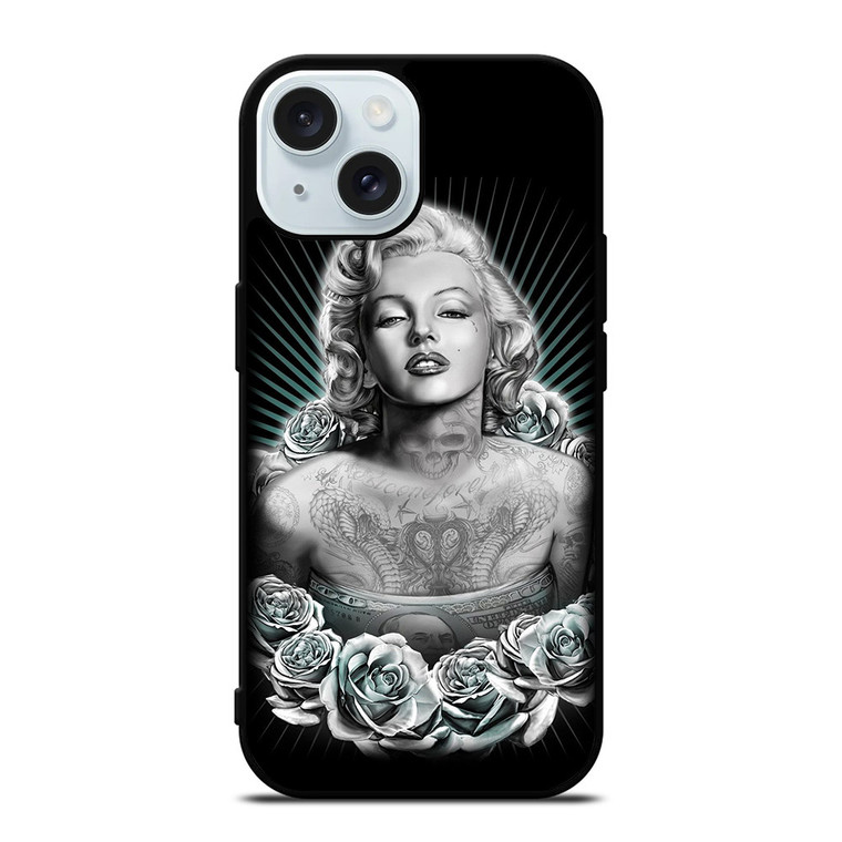 MARILYN MONROE WITH TATTOO iPhone 15 Case MARILYN MONROE WITH TATTOO iPhone 15 Case