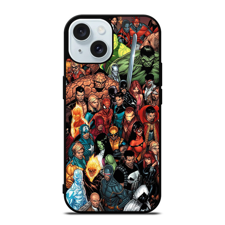 MARVEL COMICS CHARACTERS iPhone 15 Case