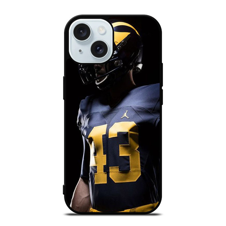 MICHIGAN WOLVERINES FOOTBALL 2 iPhone 15 Case