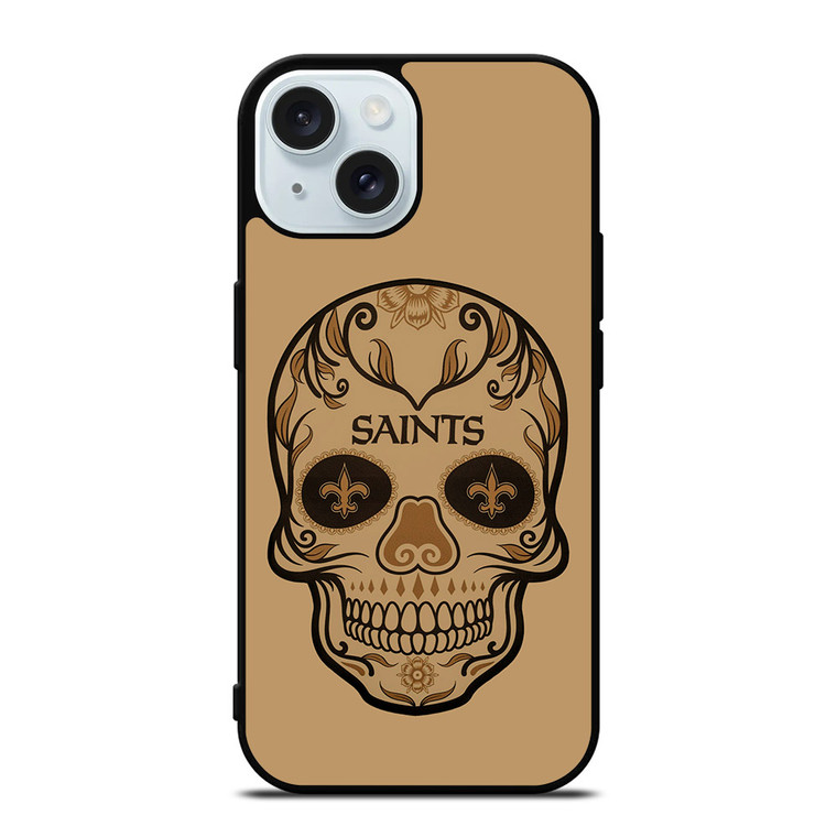 NEW ORLEANS SAINTS SKULL iPhone 15 Case