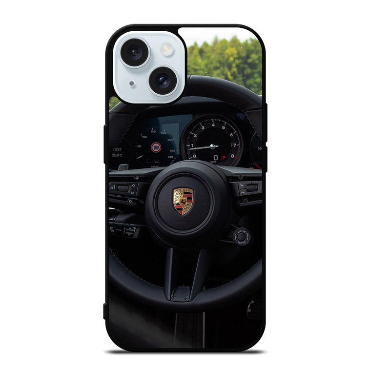 PORSCHE STEERING WHEEL 3 iPhone 15 Case