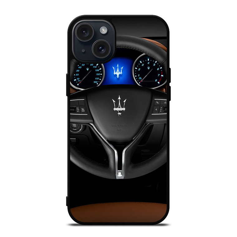 MASERATI STEERING WHEEL iPhone 15 Plus Case MASERATI STEERING WHEEL iPhone 15 Plus Case