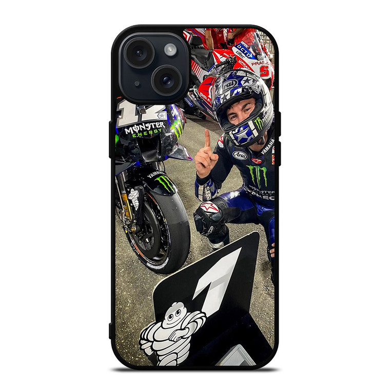 MAVERICK VINALES HELMET 2 iPhone 15 Plus Case MAVERICK VINALES HELMET 2 iPhone 15 Plus Case