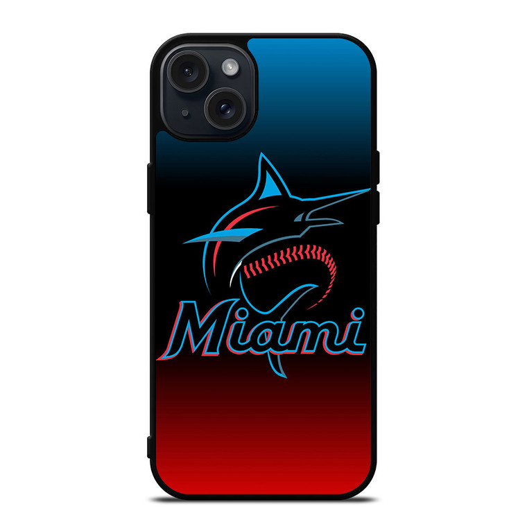 MIAMI MARLINS MLB LOGO iPhone 15 Plus Case