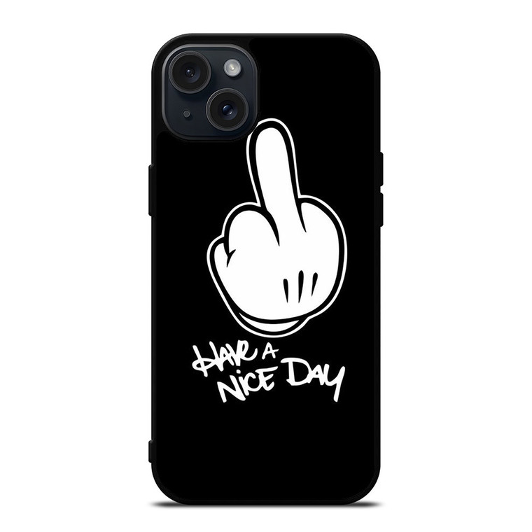 MICKEY MOUSE MIDDLE FINGER iPhone 15 Plus Case