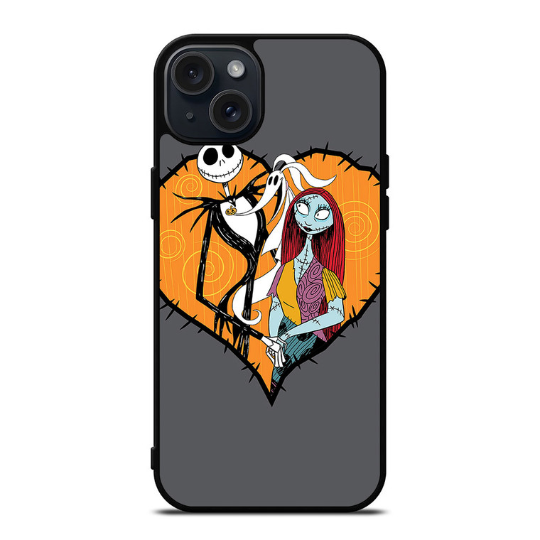 NIGHTMARE BEFORE CHRISTMAS JACK AND SALLY 3 iPhone 15 Plus Case